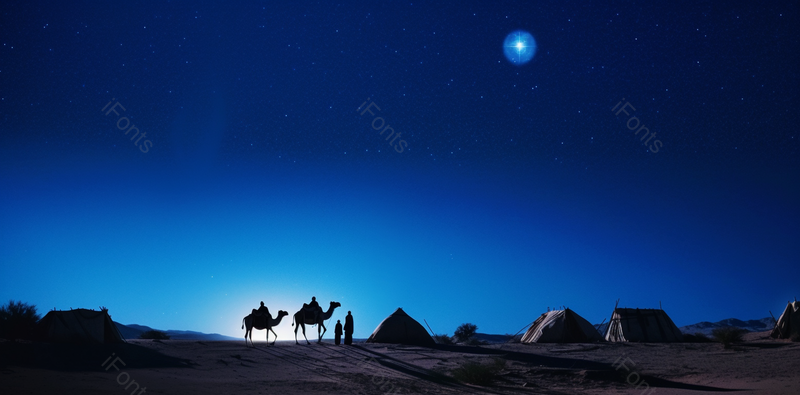 星空牧归有意境的夜景骆驼和牧人星空下的美景摄影,高清,摄影图,摄影图片,图片大全,摄影图免费下载